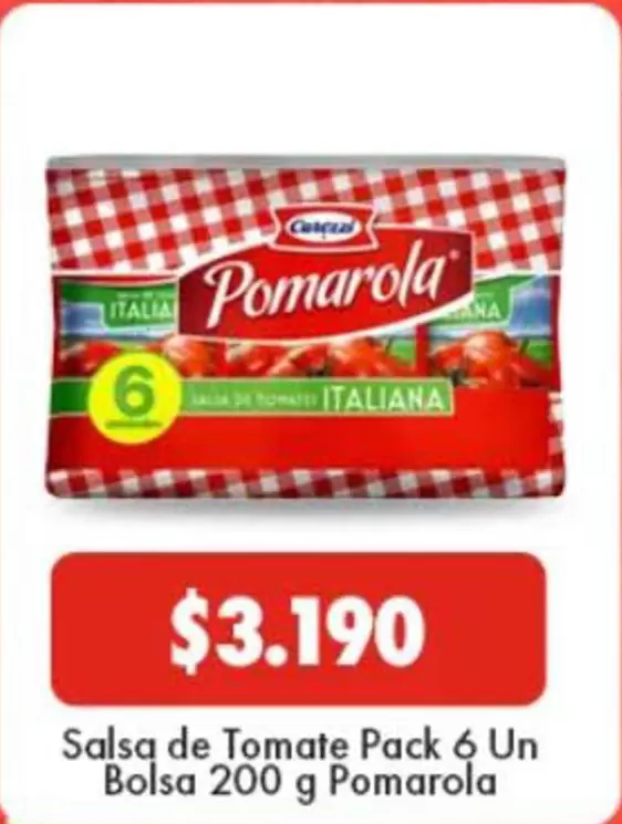 Pomarola - Salsa De Tomate Pack 6 Un Bolsa