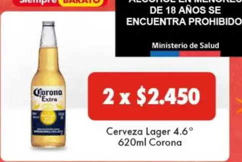 Corona - Cerveza Lager 4.6° 620ml