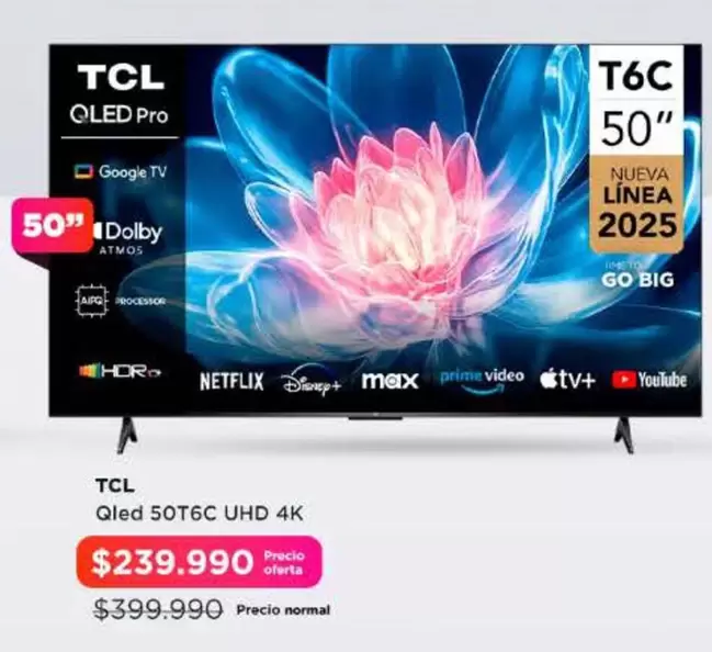 TCL - Qled 50t6c Uhd 4k