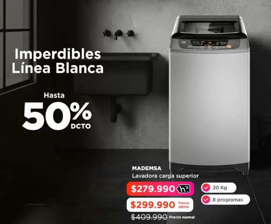 Mademsa - Lavadora Carga Superior