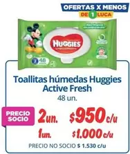 Huggies - Toallitas Húmedas Active Fresh