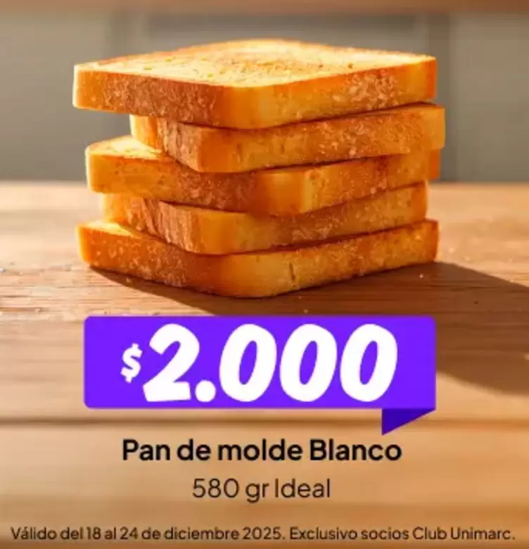 Ideal - Pan De Molde Blanco
