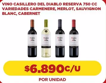 Carmenere - Vino Casillero Del Diablo Reserva 750 Cc