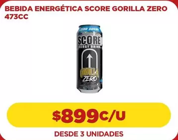 Score - Bebida Energética  Gorilla Zero