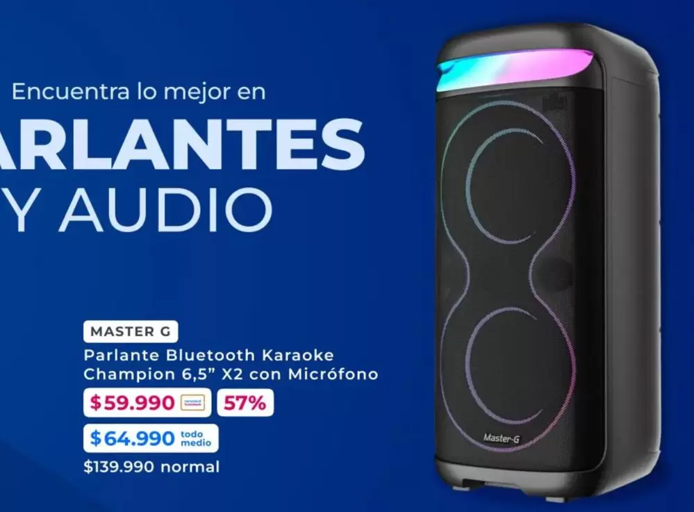 Master-G - Parlante Bluetooth Karaoke