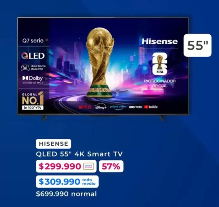 Hisense - Qled 55" 4k Smart Tv