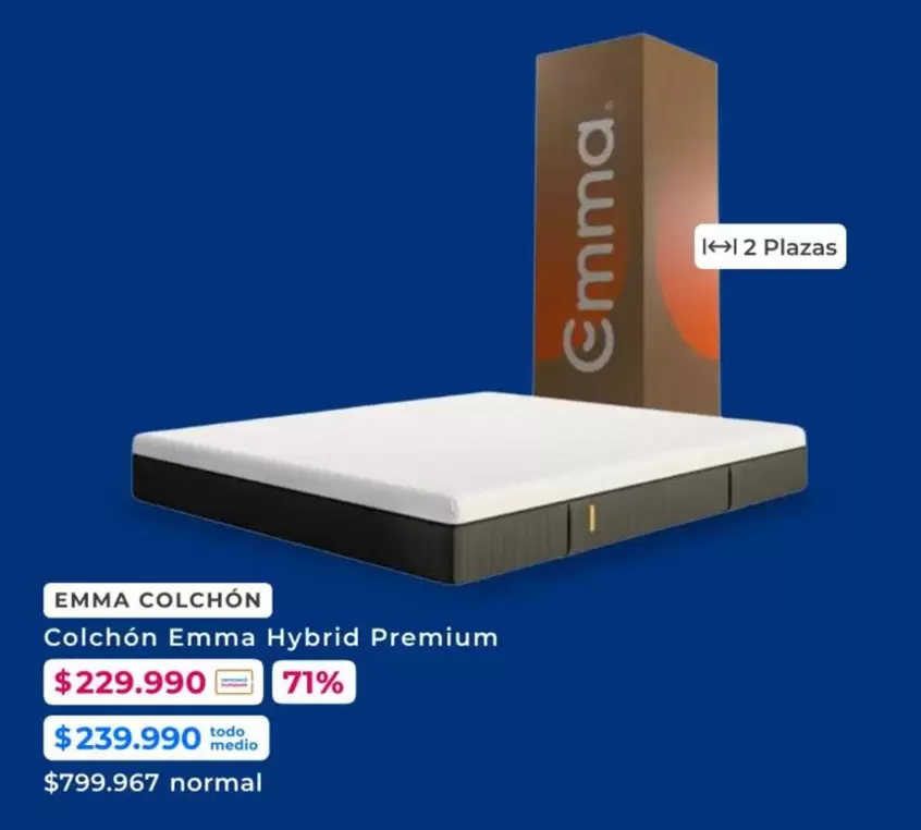 Colchón Emma Hybrid Premium