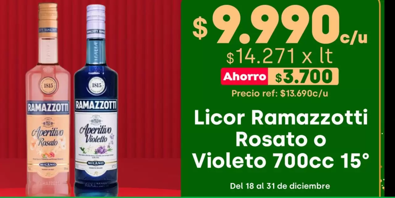 Ramazzotti - Licor Rosato O Violeto 700cc 15
