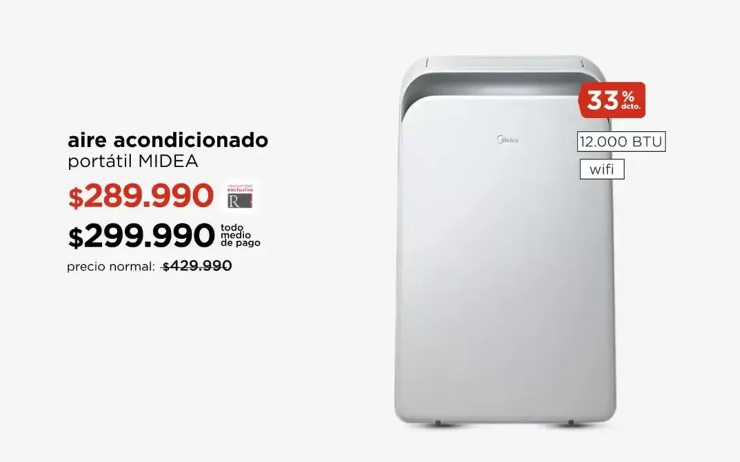 Midea - Aire Acondicionado Portátil