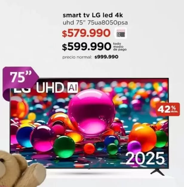 LG - Smart Tv Led 4k Uhd 75" 75ua8050psa
