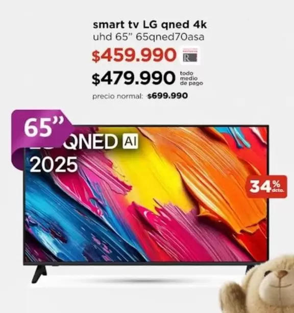 LG - Smart Tv Qned 4k Uhd 65" 65qned70asa