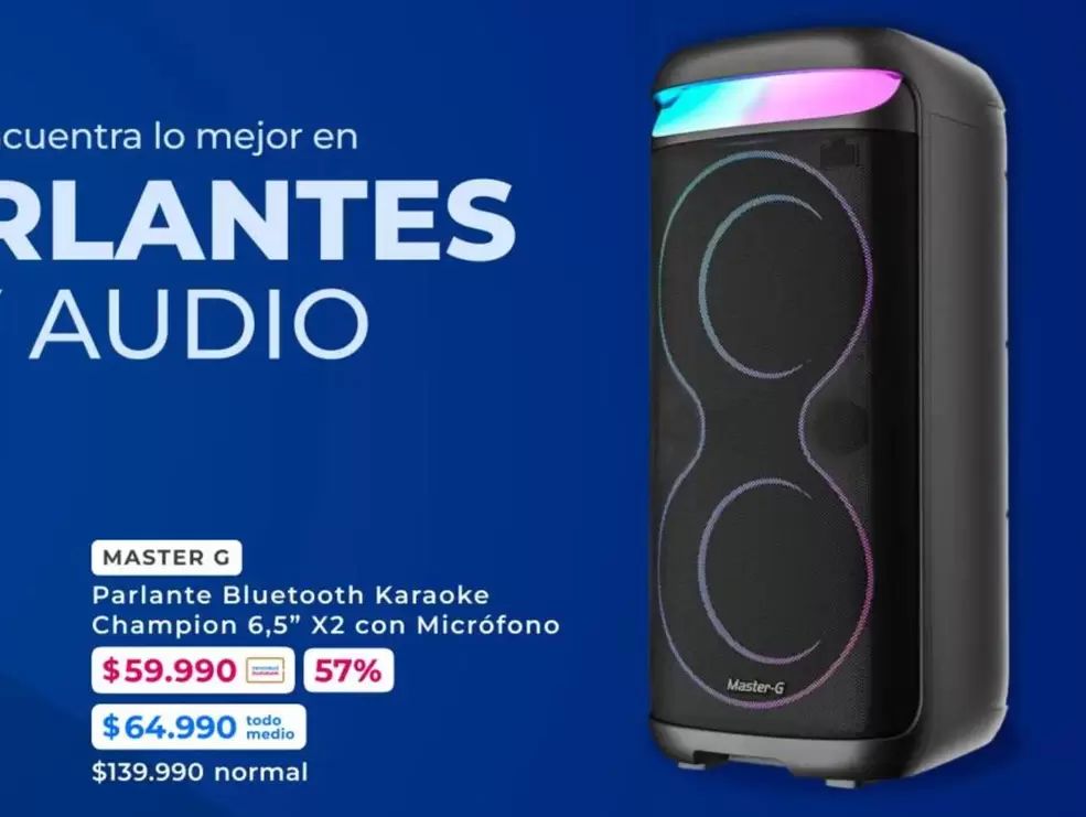 Master-G - Parlante Bluetooth Karaoke Champion
