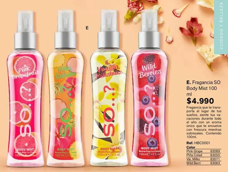 Porta - E. Fragancia So Body Mist 100 Ml