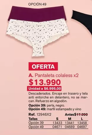 Perla - Pantaleta Colales X2