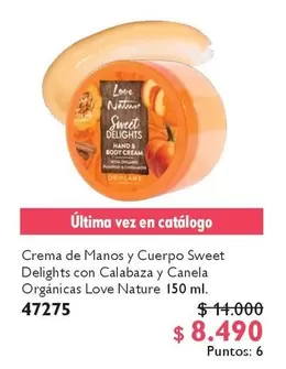Crema De Manos Y Cuerpo Sweet Delights Con Calabaza Y Canela Organicas Love Nature