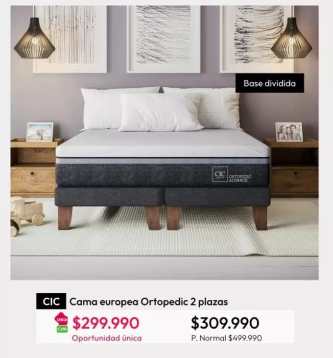 Cic - Cama europea Ortopedic 2 plazas