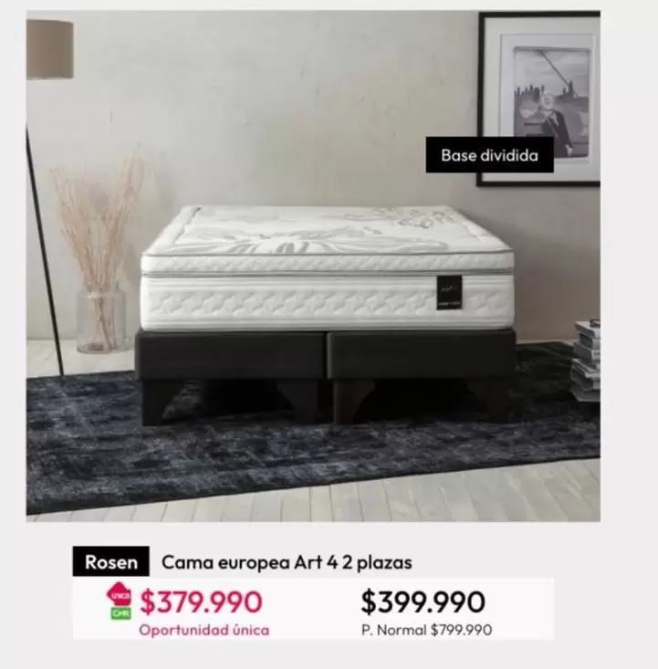 Rosen - Cama Europea Art 4 Plazas