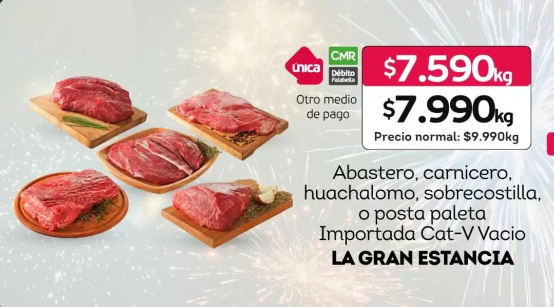 Falabella - Abastero, Carnicero, Huachalmomo,sobrecastilla O Posta Paleta Importada Cat-V Vacio