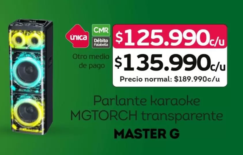 Master-G - Parlante Karaoke Transparente