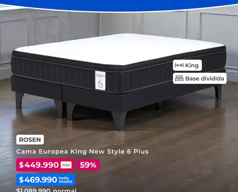 Rosen - Cama Europea King New Style 6 Plus