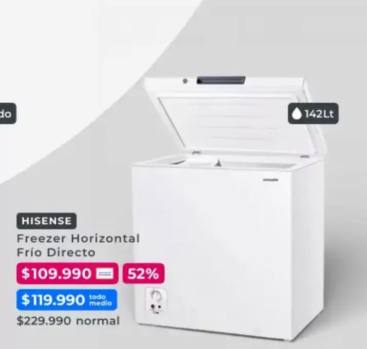 Hisense - Freezer Horizontal Frío Directo