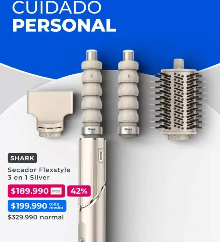 Personal - Secador Flexstyle 3 En 1 Silver