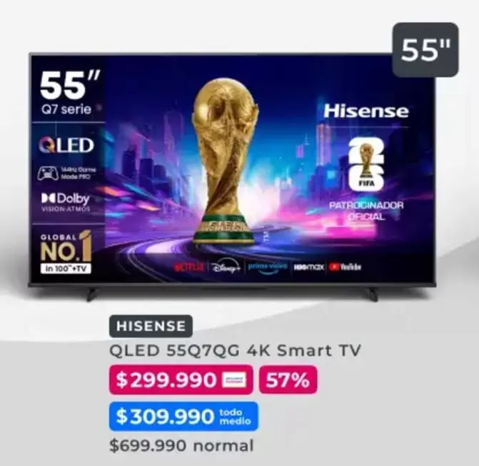 Hisense - Qled 55q7qg 4k Smart Tv