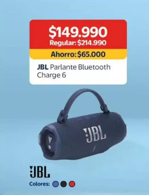 JBL - Parlante Bluetooth Charge 6