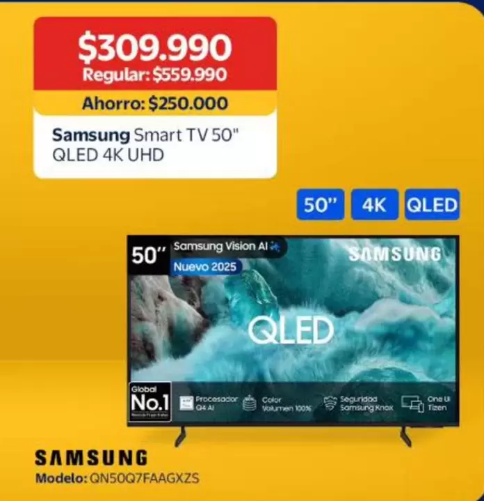 Samsung - Smart TV 50" QLED 4K UHD
