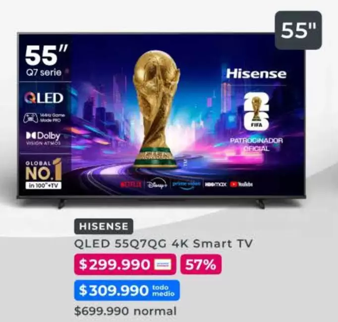 Hisense - Qled 55q7qg 4k Smart Tv