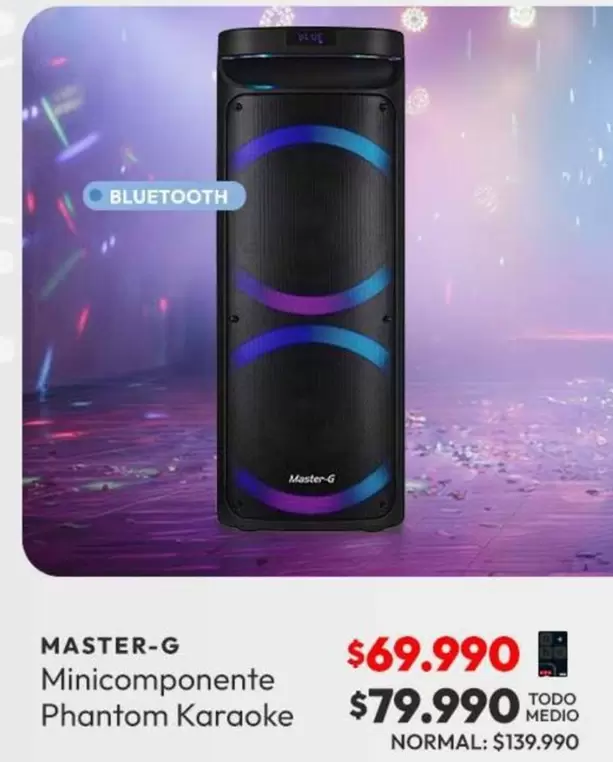 Master-G - Minicomponente Phantom Karaoke