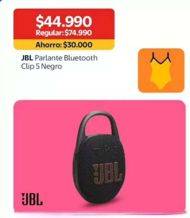 JBL - Parlante Bluetooth Clip 5 Negro