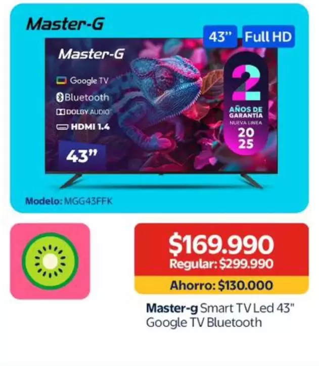 Master-G - Smart Tv Led 43'' Google Tv Bluetooth