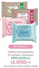 Petrizzio - Toallitas Desmaquillantes
