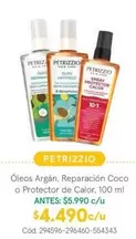 Petrizzio - Óleo Argán, Reparación Coco O Protector De Calor