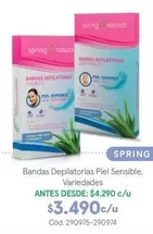 Spring Natural - Bandas Depilatorias Piel Sensible
