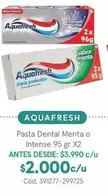 Aquafresh - Pasta Dental Menta O Intense