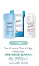 Secret - Desodorante Clinical