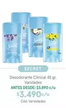 Secret - Desodorante Clinical