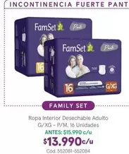 Family Set - Ropa Interior Desechant De Adulto