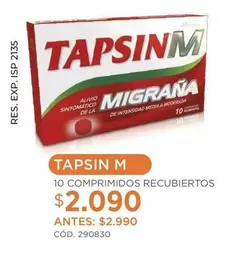 Tapsin - 10 Comprimidos Recubiertos