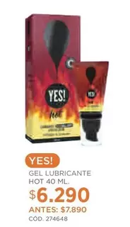 Yes - Gel Lubricante Hot 40 Ml
