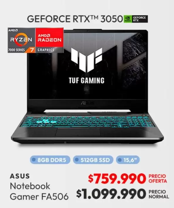 Asus - Notebook Gamer FA506