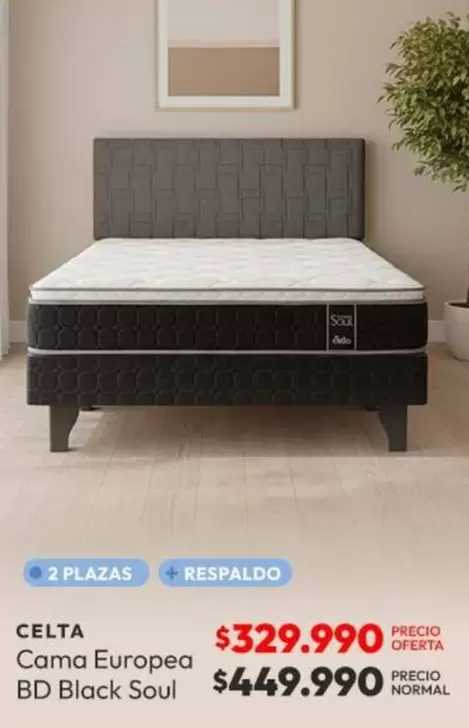 Celta - Cama Europea Bd Black Soul