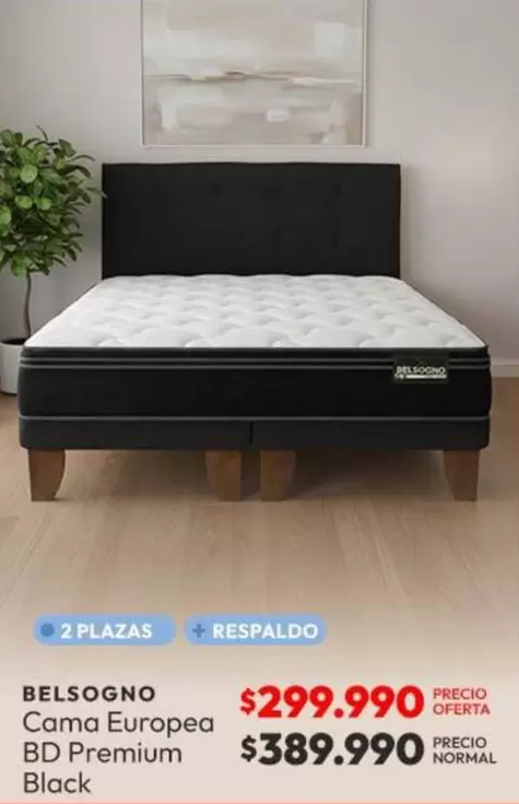Cama Europea bd Premium Black