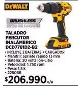 Dewalt - Taladro Percutor Inalámbrico Dcd7781d2-b2