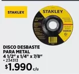 Stanley - Disco Desbaste Para Metal