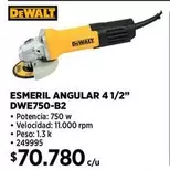 Dewalt - Esmeril Angular 4 1/2" Dwe750-b2