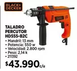 Black & Decker - Taladro Percutor HD555-B2C