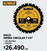 Dewalt - Disco Sierra Circular 7 1/4"